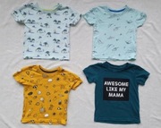 tshirty 80 koszulki bluzki krótki rękaw 9-12msc