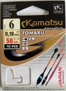 Haczyki z przyponami Kamatsu Tomaru Waggler 6/0,18mm