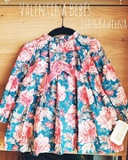 Sukienka Valentina Bebés kwiaty kokardka 24miesiace 2lata długi rękaw