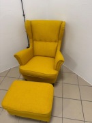 STRANDMON Ikea Fotel uszak z podnóżkiem