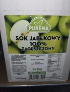 Okazja! Sok jabłkowy 100% zagęszczony koncentrat syrop PURENA 6x1kg