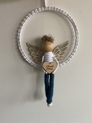 Aniolek makrama obręcz