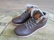 Buty zimowe męskie wysokie ocieplane brązowe śniegowce 46 trapery