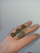 Stary pierścień sygnet turkmeński afgański orientalny Azja vintage antyk