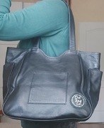 Old Bag Company czarna torebka skórzana shopperka skóra naturalna shopper