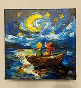 Obraz olejny 3D – MAŁY KSIĄŻĘ  – 25 na 25 cm