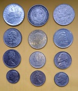 Zestaw (2) - 12 monet zagranicznych USA - Europa.