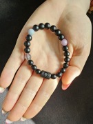 Waga zodiak bransoletka do pracy z cieniem czarny agat minerały kwarc