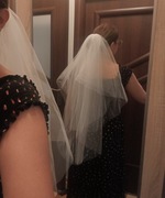 Welon ślubny dwuwarstwowy 70 cm i 90 cm