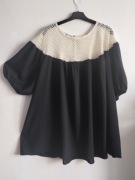 Nowa damska bluzka czarna z siateczką uni Made in Italy 