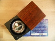 kolekcjonerska, srebrna moneta z diamentami – seria Skarby Australii