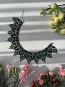 Zielony naszyjnik | Ręcznie robiony naszyjnik | Sylyanka | Krywulka |