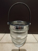 Wiaderko do szampana PRL szkło efekt szronu!