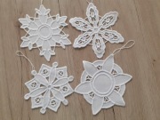 OZDOBY ŚWIĄTECZNE WYKONANE HAFTEM 4 szt (4)