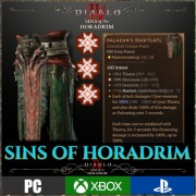 Diablo 4 IV 3 GREATER AFFIX Balazan's Maxtlatl Sins Of Horadrim Sezon 9