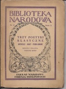 Trzy Poetyki Klasyczne, BN nr 57, Seria II