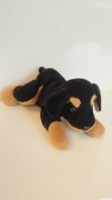 Pies piesek szczeniak maskotka pluszak doberman piesio czarny 