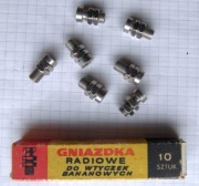 Gniazda Radiowe do wtyczek bananowych z PRL