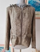 No584/m C&A żakiet khaki letni 42 XL 44 plus size