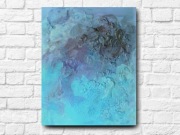 Obraz Blue 50x40 cm, farby akryl płótno, niebieski