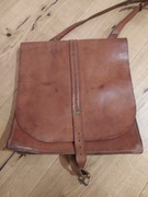 Myśliwska, skórzana torba na ramię, raportówka.