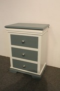 komoda 3 szuflady,po renowacji ,biało-szara
