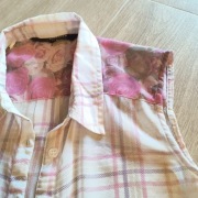 Koszula mgiełka w kratkę róże r.34