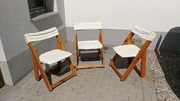 Zestaw 3 składanych zabytkowych krzeseł Kon-Tiki Sosna Gills Lundgren IKEA 