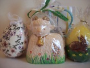 ZESTAW WIELKANOCNY BARANEK ŚWIECA BARTEK CANDLES JAJKO PISANKA