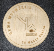 Podkładka pod piwo browar Nowa Wytwórnia Kraków sklejka 