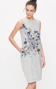Tatuum sukienka letnia szara bawełniana wzór malarski midi S 36 okazja