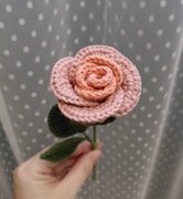 Róża kwiat wykonany szydełkiem wys. ok. 29 cm