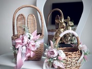Koszyczek z uszami wielkanocny dla dziecka koszyk do święconki Wielkanoc