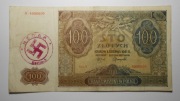 stary banknot 100 zł 1941 rzadki