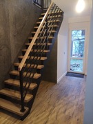 Balustrada wewnętrzna schodowa szklana barierka