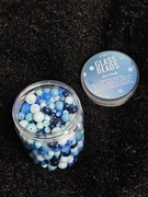 Szklane koraliki Avec do robienia biżuterii bransoletek niebieskie białe 