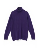 Damski Sweter Golf Fioletowy Kaszmirowy Your Sixth Sense C&A |R. XL