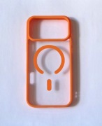 Etui/case przezroczyste z magsafe pomarańczowe iPhone 17 pro max