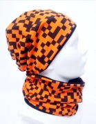 Czapka Komin Minecraft Piksele Dresówka Wiek 2-4 lat 48-52cm