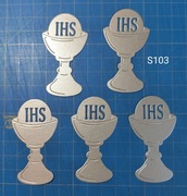 SCRAPKI KRAKÓW KOMUNIA kielich 5 szt. srebrne