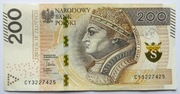 200 zł 2015 r. CY seria przejściowa , z obiegu .