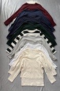 Paka ubrań zestaw bluzka dlugi rekaw bawelna H&M 9 sztuk 110 116