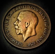 ONE PENNY--GEORGE V---1916----ANGLIA
