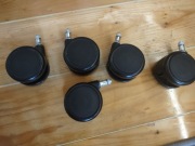 Kółka do fotela krzesła 5 sztuk ,średnica bolca 11 mm