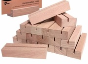 Zestaw 6 drewnianych uchwytów na karty