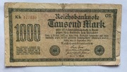 1000 Mark Reichsbanknote 1922 | Banknot Inflacyjny | Seria Czerwona