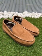 Domowe Ciepłe Zimowe Stylowe Mokasyny Kapcie Męskie Brązowe 44.5