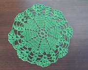 serwetka robione na szydełku zielona