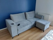 Kanapa z funkcją spania + pufa