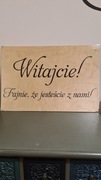 Tablica powitalna 